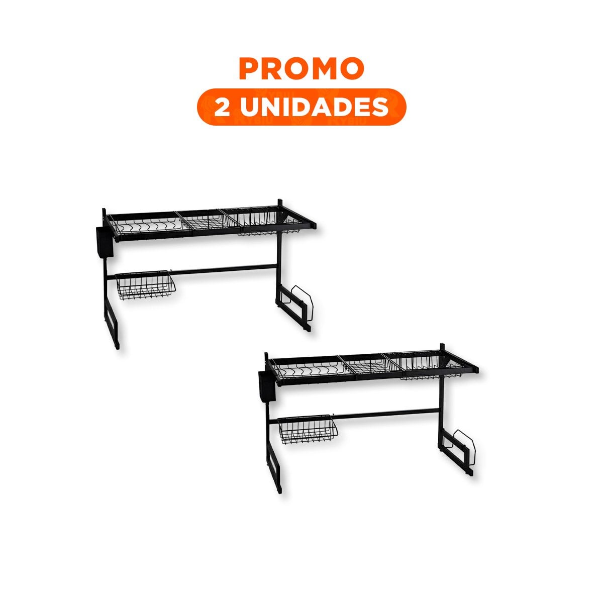 PACK2 REJILLA DE METAL NEGRO 65CM CON SUPERFICIE DE PROTECCION REAL Y+REGALO STICKER - 1
