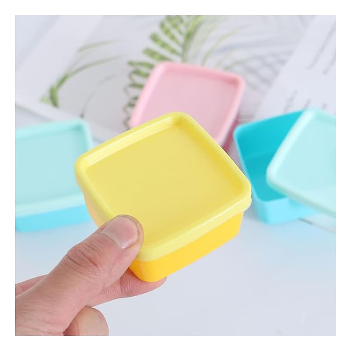 PACK12 BOTES MINI 6 PIEZAS CON TAPAS MULTICOLOR 6X3,5CM PARA COCINA Y HOGAR Y+PAPEL REGALO - 3