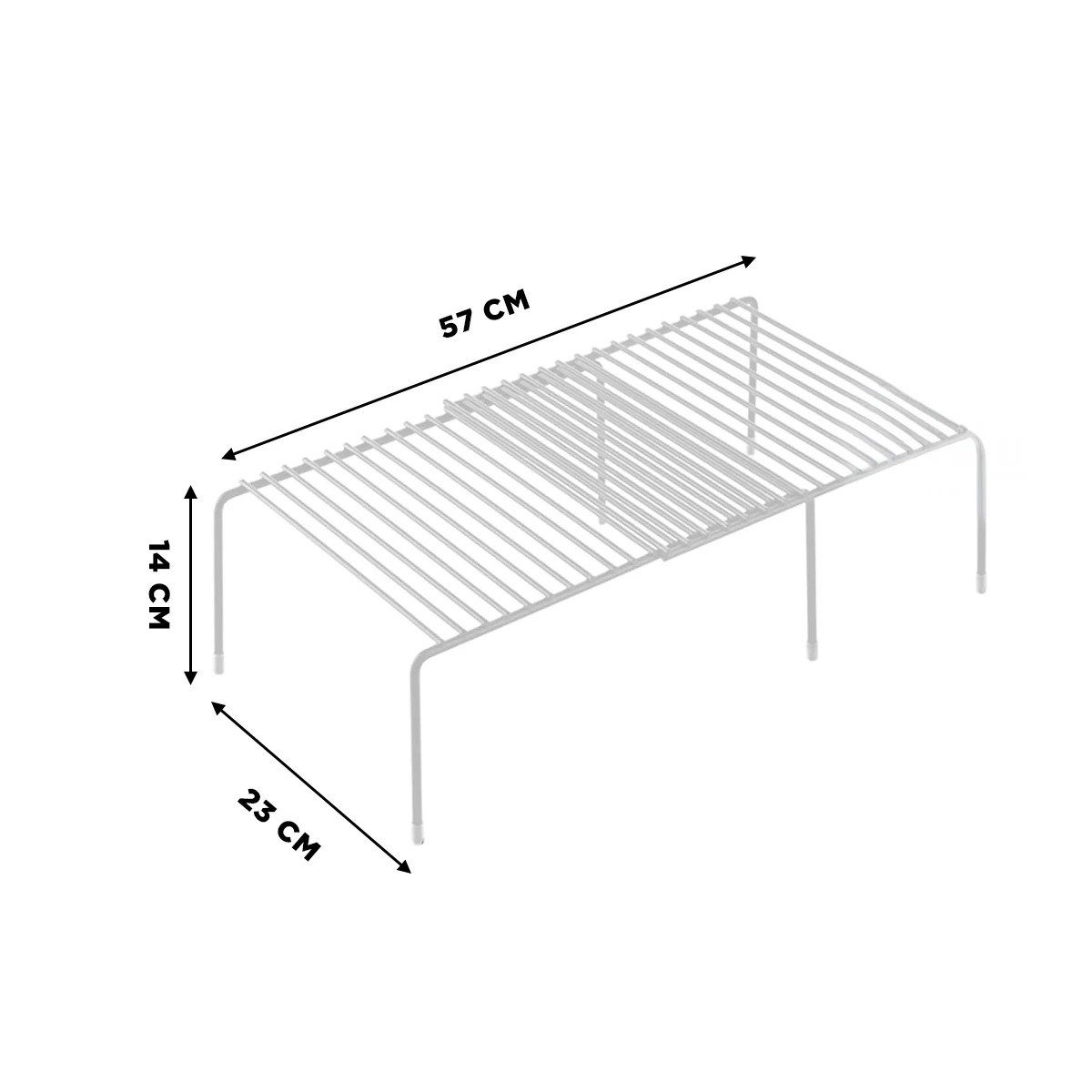 PACK4 ORGANIZADOR FUNCIONAL BLANCO CON 6 PATAS METALICAS Y AJUSTE EXPANDIBLE Y+REGALO STICKER - 4