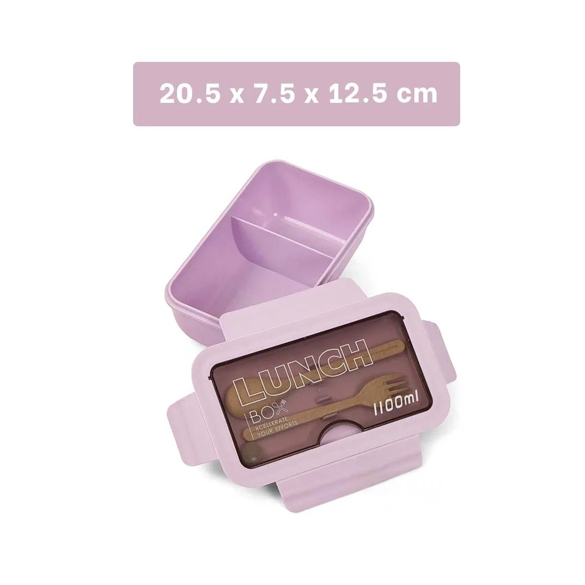 PACK6 RECIPIENTE MORADO PENSADO CON 1100ML Y DIVISION FUNCIONAL DOBLE Y+PAPEL REGALO - 4