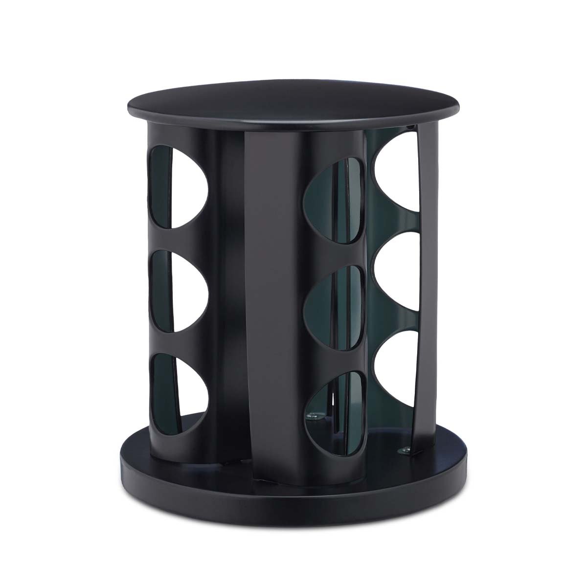 CONDIMENTERO DE COCINA DE COLOR NEGRO CON 12 FRASCOS Y GIRO SUAVE YLIGAS REGALO - 5