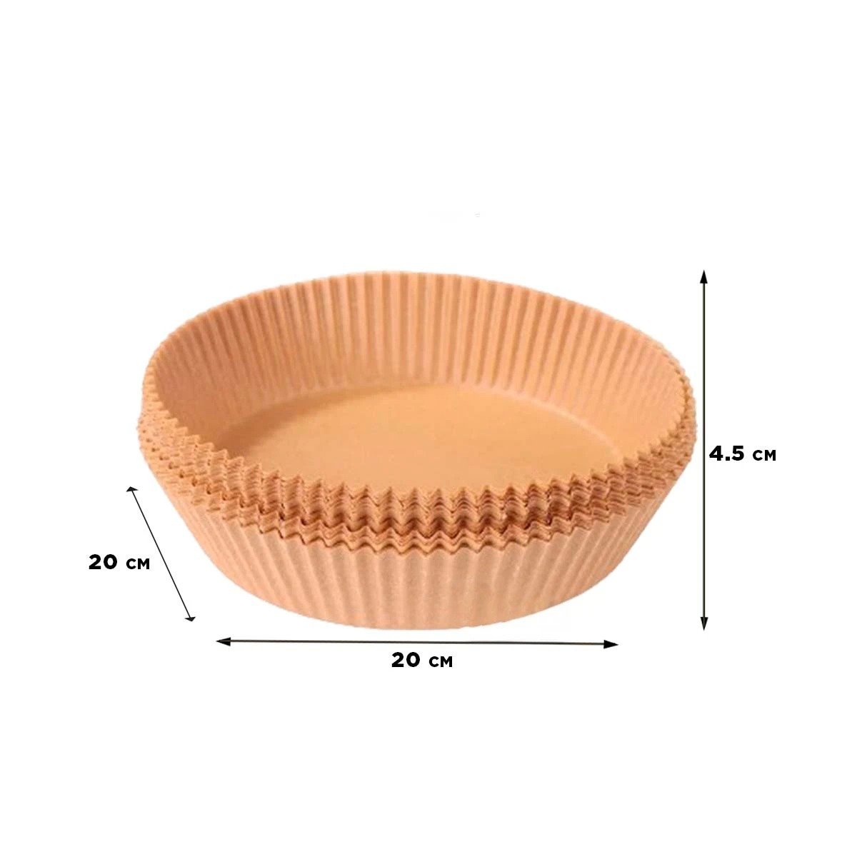 PACK4 MOLDES DE PAPEL DESECHABLE COLOR MADERA 100UNID PARA FREIDORA DE AIRE Y+REGALO STICKER - 4