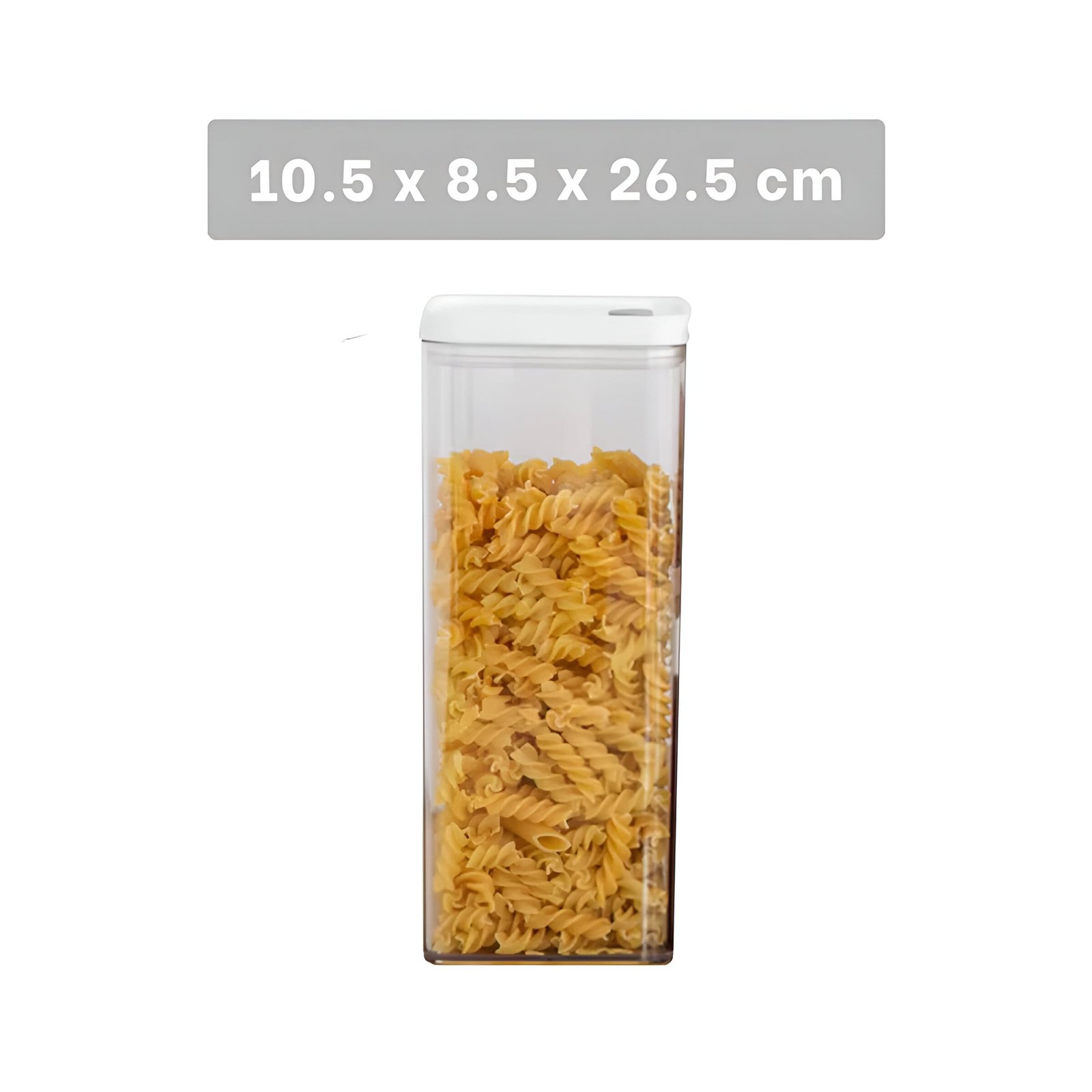 FRASCO ACRILICO CON TAPA BLANCA PUNTO PLOMO 1900ML HERMETICO - 4