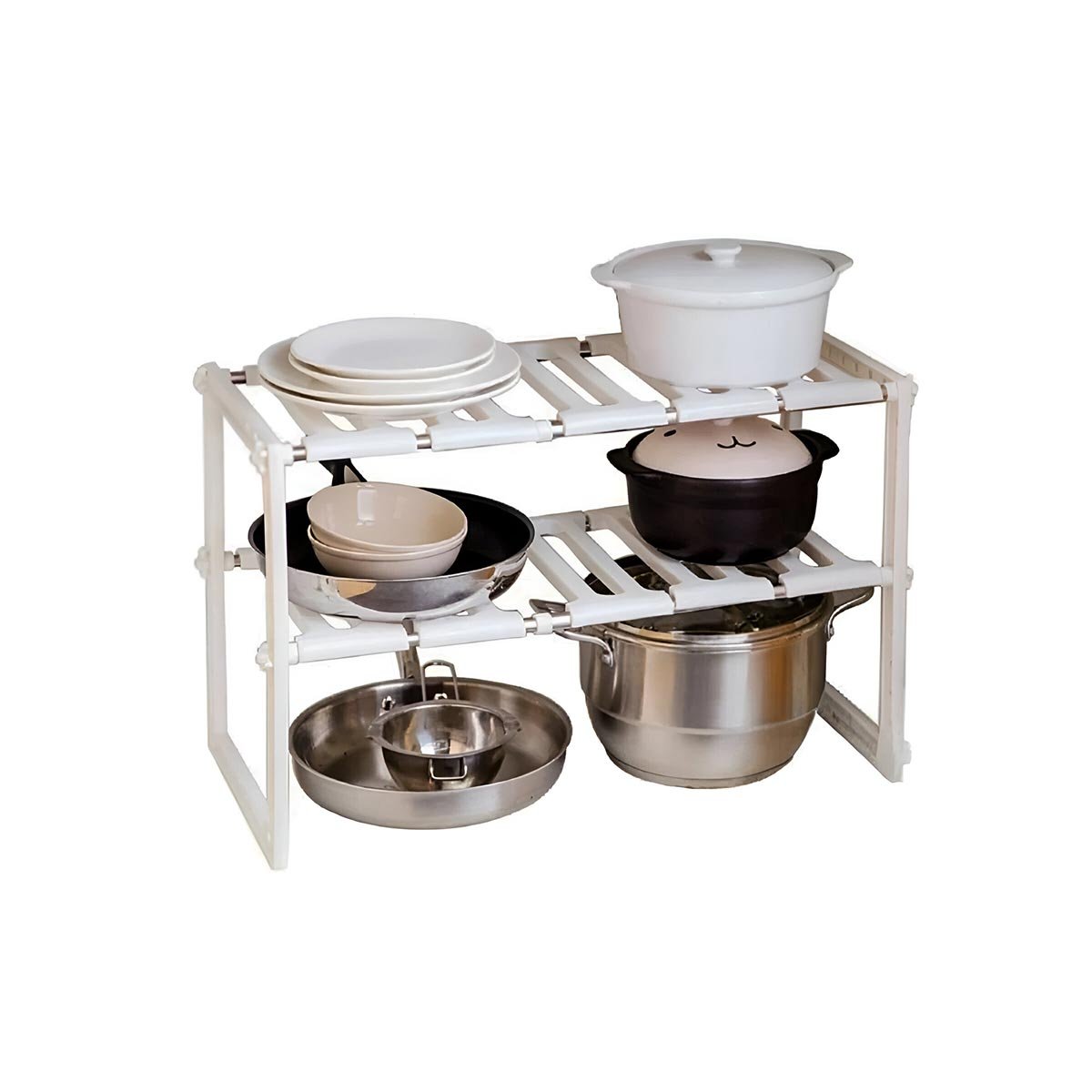 ESTANTE DE COCINA BLANCO CON BASE DE APOYO PARA SU ENCIMERA Y+LIGAS REGALO - 5