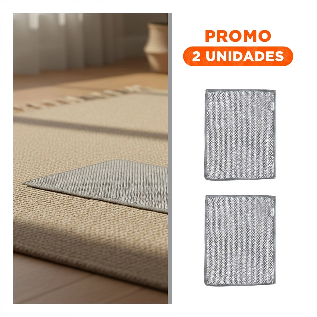 PACK2 FIBRAS RESISTENTES DE METAL Y SUPERFICIES 10 PZS 20X20CM PLOMO YREGALO STICKER - 1