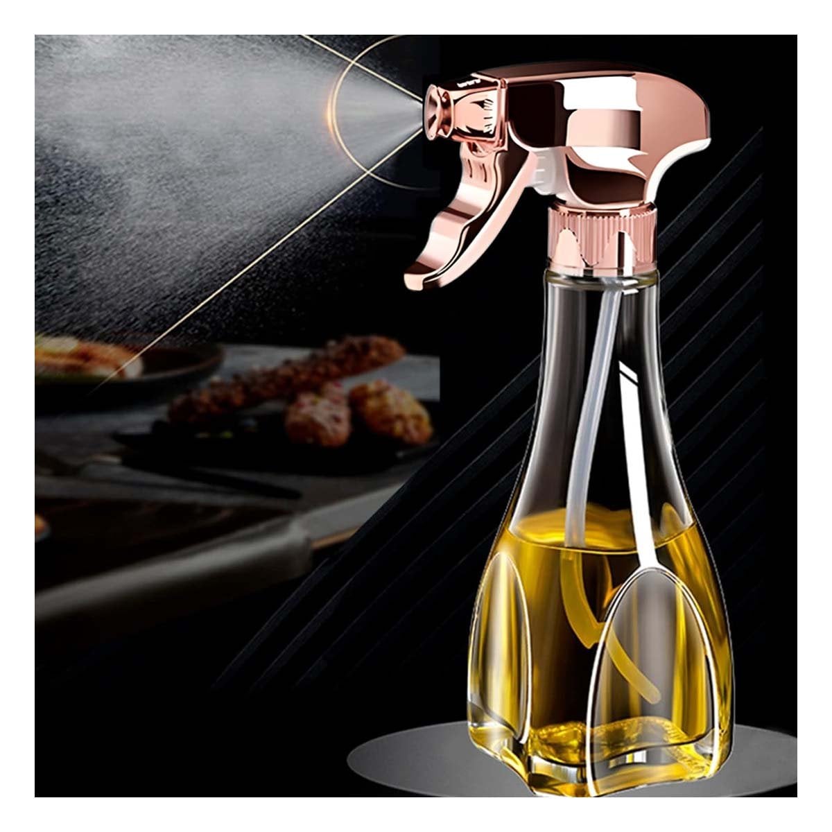 DISPENSADOR DE ACEITE SPRAY 240ML ORO ROSA COMODO Y FACIL DE LIMPIAR YPOST IT - 1