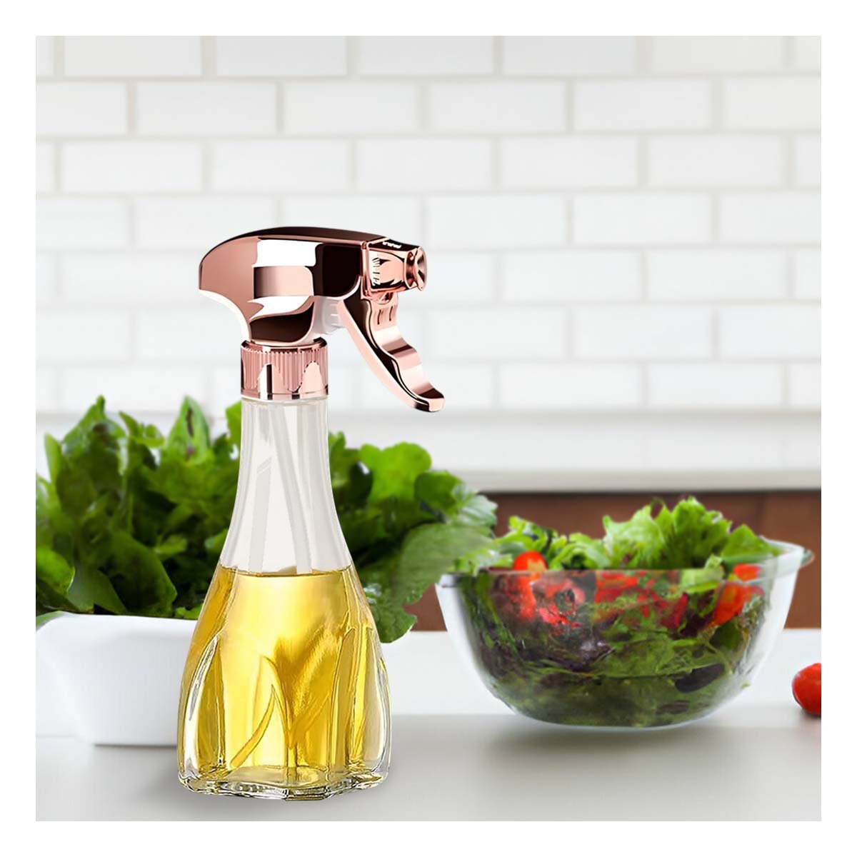 DISPENSADOR DE ACEITE SPRAY 240ML ORO ROSA COMODO Y FACIL DE LIMPIAR YPOST IT - 3