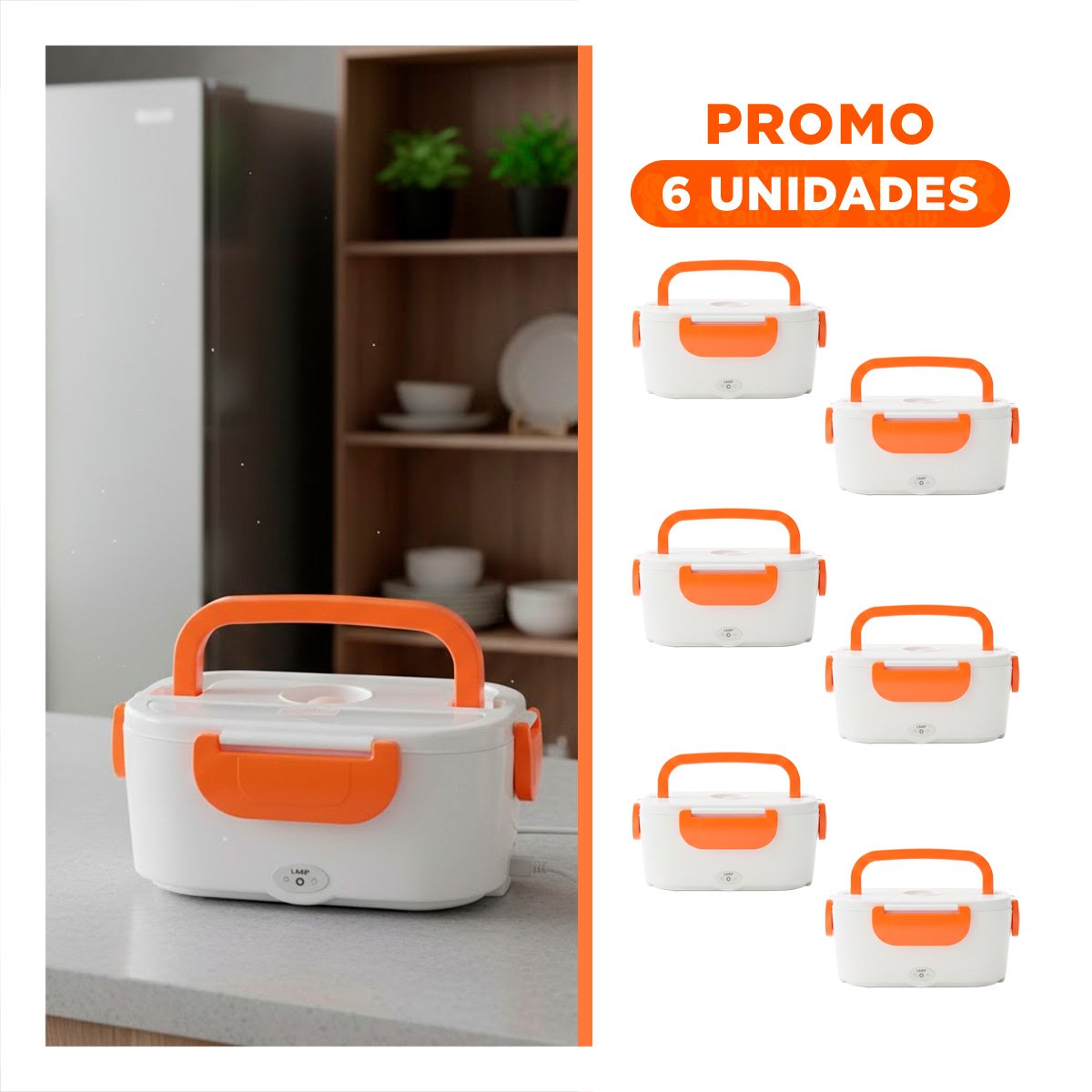 PACK6 UNIDAD CON FUNCION CALENTADORA PARA USO DIARIO EN HOGAR NARANJA YREGALO STICKER - 1