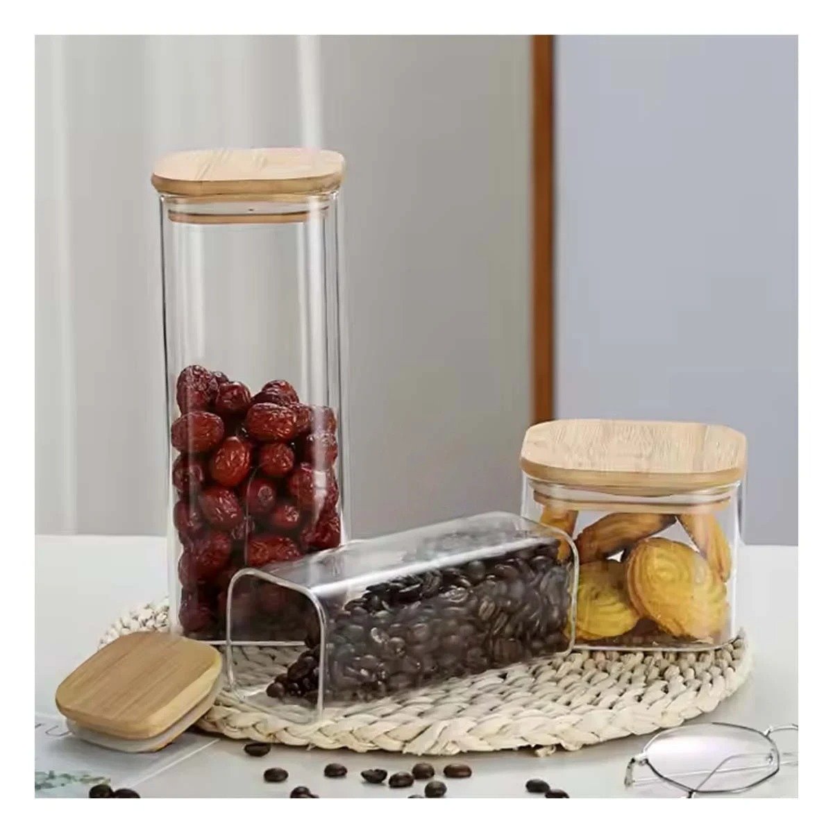 PACK2 ENVASE ACRILICO COCINA Y HOGAR TRANSPARENTE 1900ML Y+REGALO STICKER - 5