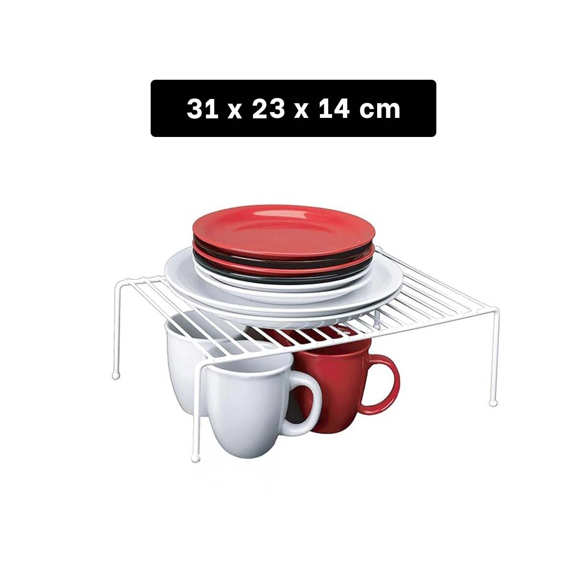 PACK4 ORGANIZADOR DE COCINA BLANCO EN METAL CON SOPORTE DE 4 PATAS Y SISTEMA EXPANDIBLE - 4