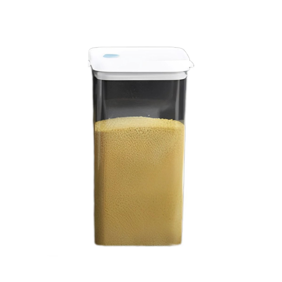 PACK12 CONTENEDOR HERMETICO MANTENER CEREALES TAPA BLANCA PUNTO PLOMO 1500ML Y+REGALO STICKER - 2