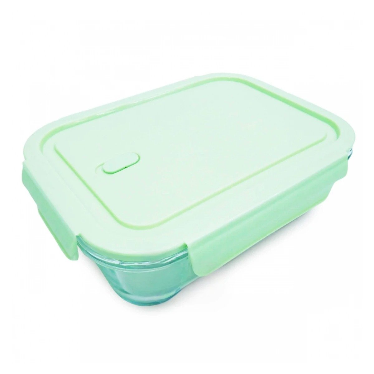 PACK12 RECIPIENTE DE VIDRIO VERDE PARA ALMUERZO CON 3 DIVISIONES Y+REGALO STICKER - 2