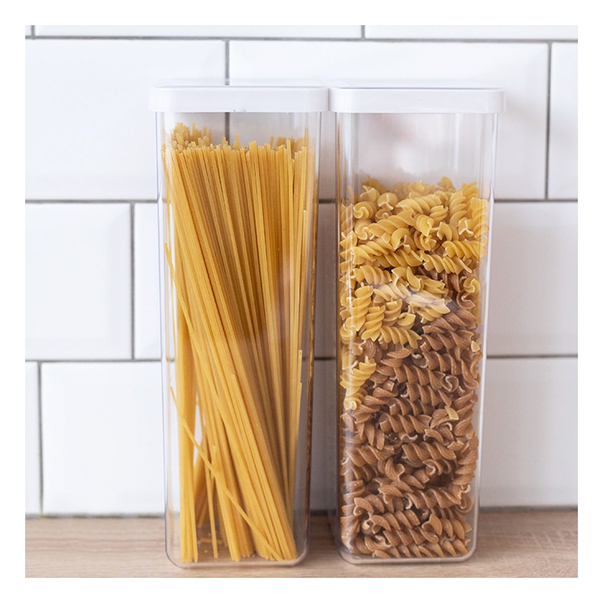 PACK4 TARRO ACRILICO PARA CONDIMENTOS TAPA BLANCA 1900ML - 3