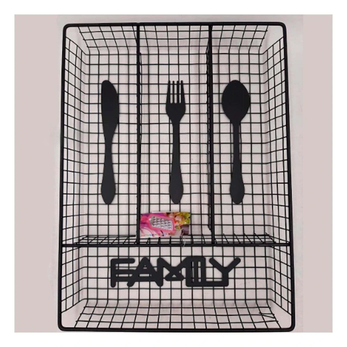 PACK4 CONTENEDOR DE SERVICIOS NEGRO CON 4 ESPACIOS EN MATERIAL METAL SOLIDO Y+PAPEL REGALO - 2