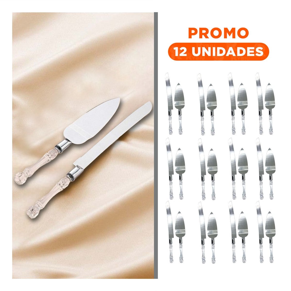 PACK12 PACK PROFESIONAL DE PASTELERIA CON CUCHILLOS PLATEADO - 1