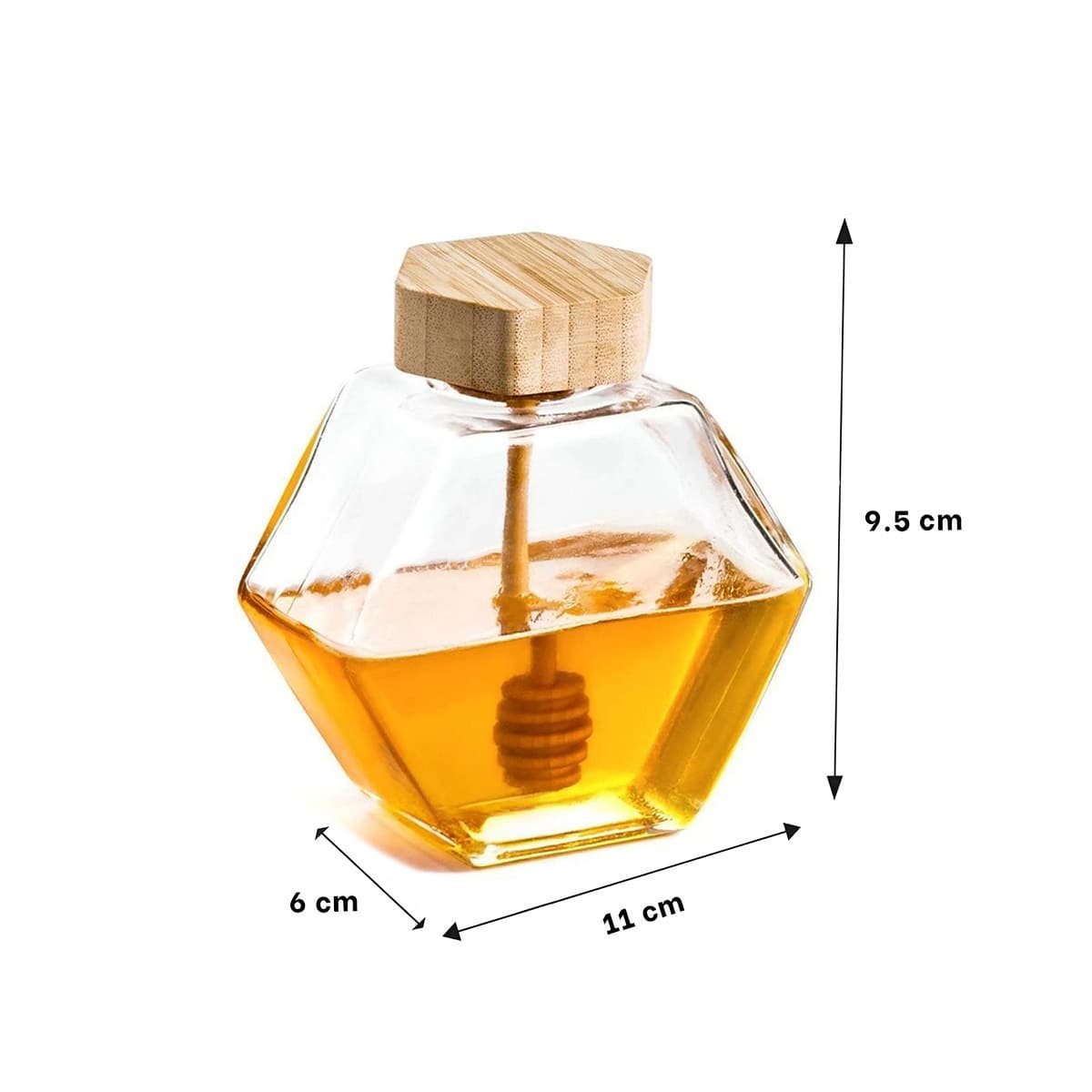 PACK6 ENVASE 380ML EN VIDRIO NATURAL CON TAPA DE MADERA PARA HOGAR Y+PAPEL REGALO - 4