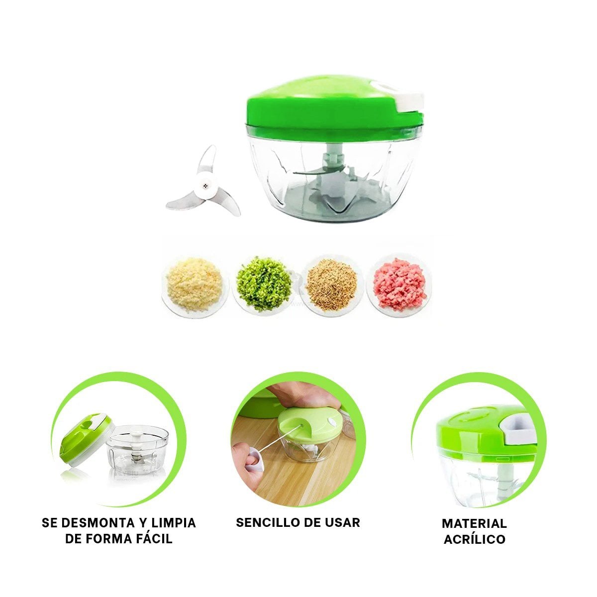 PICATODO MULTIFUNCIONAL EN ACRILICO RESISTENTE CON PITA DE ACCION SUAVE Y TAPA VERDE Y+POST IT - 5