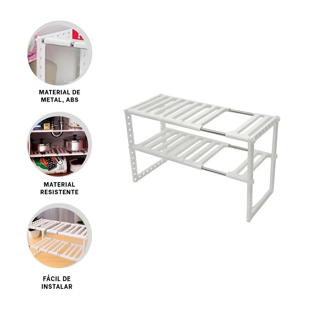 ESTANTE DE COCINA BLANCO CON DISEÑO MODERNO PARA SU VIVIENDA Y+POST IT - 5