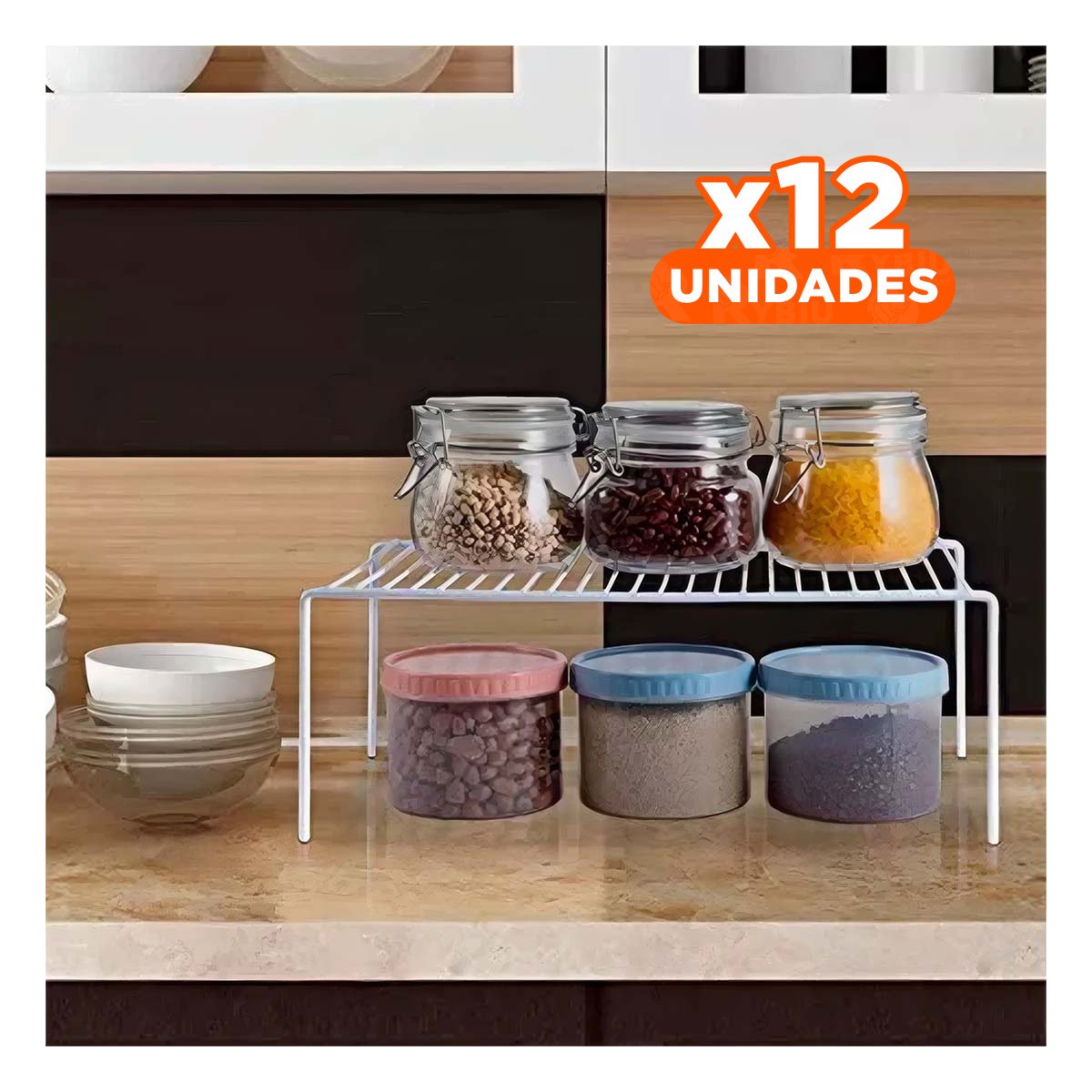 PACK12 SEPARADOR MODULAR BLANCO CON 4 PATAS DE METAL Y SISTEMA AJUSTABLE Y+PAPEL REGALO - 1