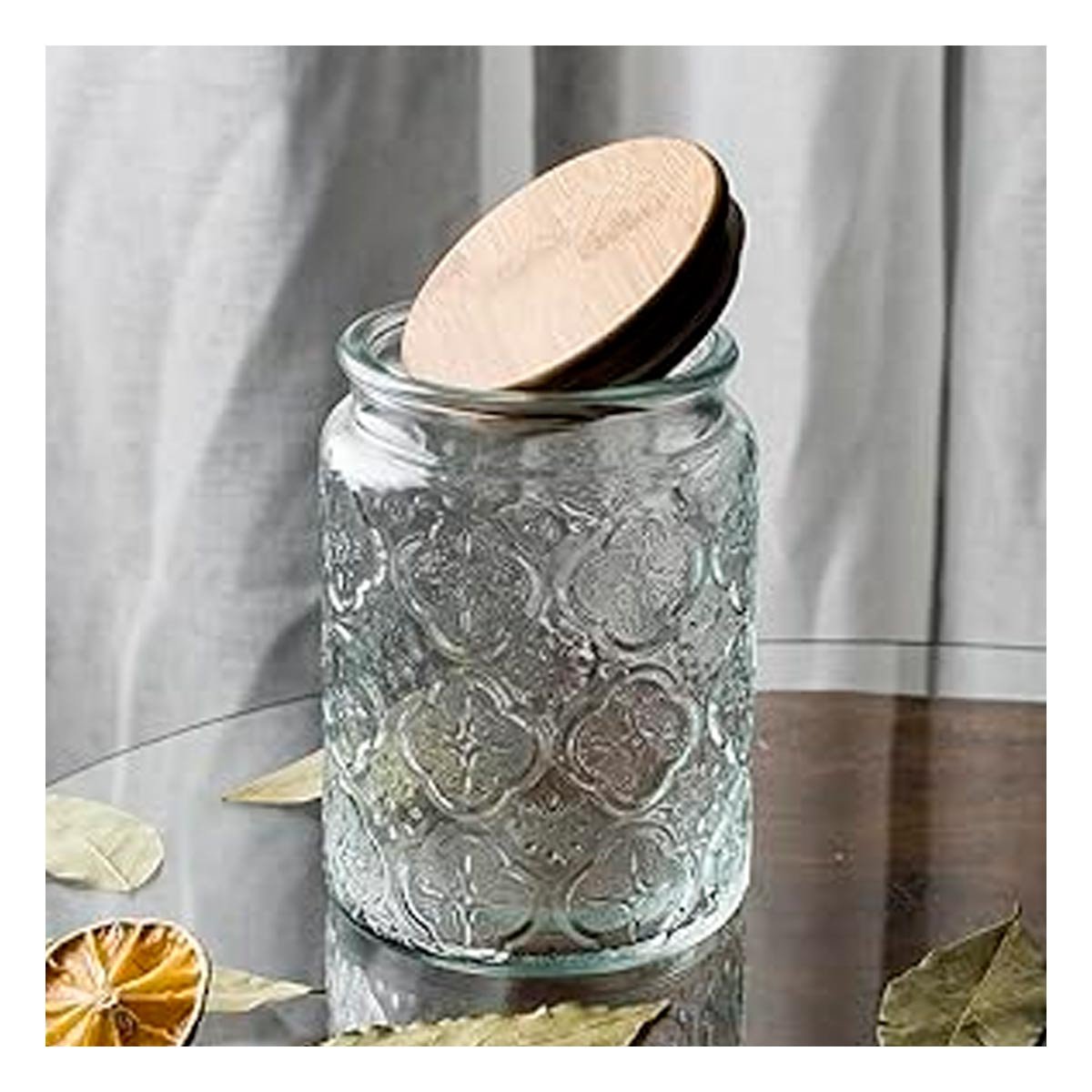 PACK2 BOTELLA DE VIDRIO CON TAPA Y FLORES QUE RESALTA EN LA MESA - 5