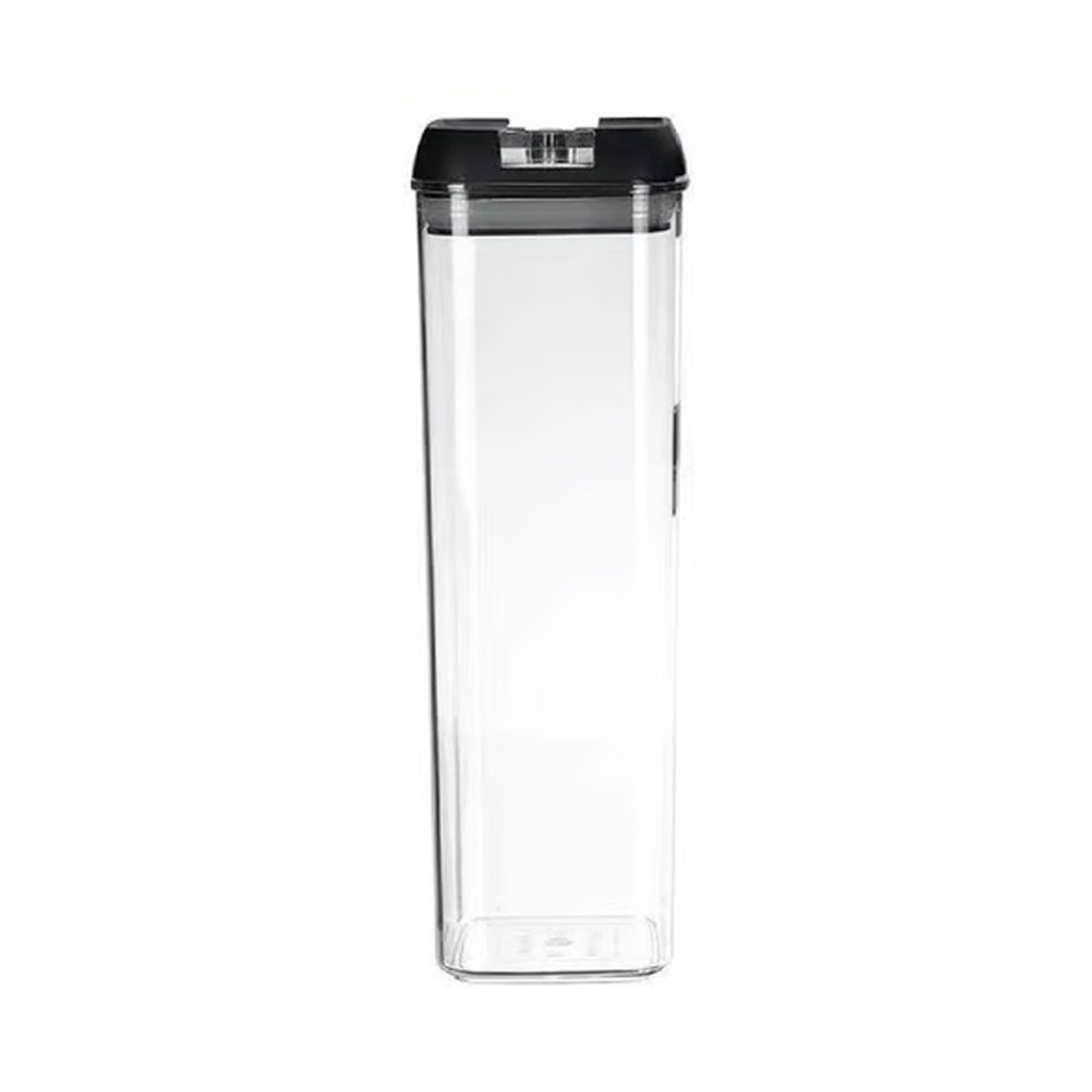 PACK6 RECIPIENTE ACRILICO COCINA ORGANIZADA TAPA PALANCA NEGRO 1900ML Y+REGALO STICKER - 2