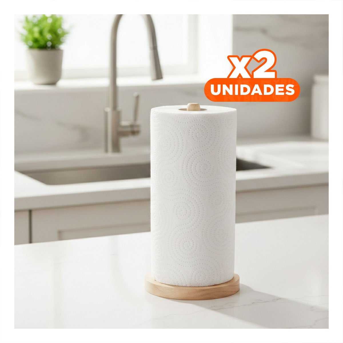 PACK2 SOPORTE PRACTICO DE COCINA VERTICAL CON UN PALO Y BASE ESTABLE YPAPEL REGALO - 1