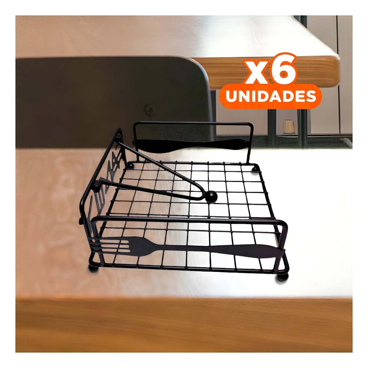 PACK6 DISPENSADOR EN ACERO INOXIDABLE NEGRO CON FORMATO PRACTICO Y+PAPEL REGALO - 1