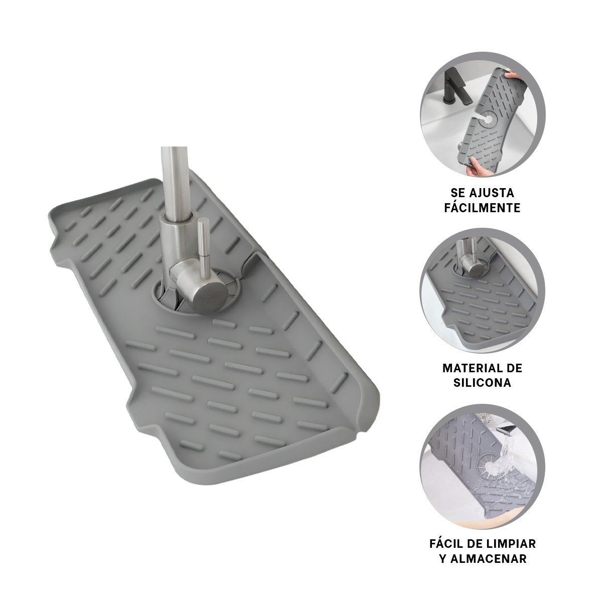 ALFOMBRA RESISTENTE AL AGUA PARA LAVADERO DOMESTICO COLOR PLOMO YPOST IT - 5