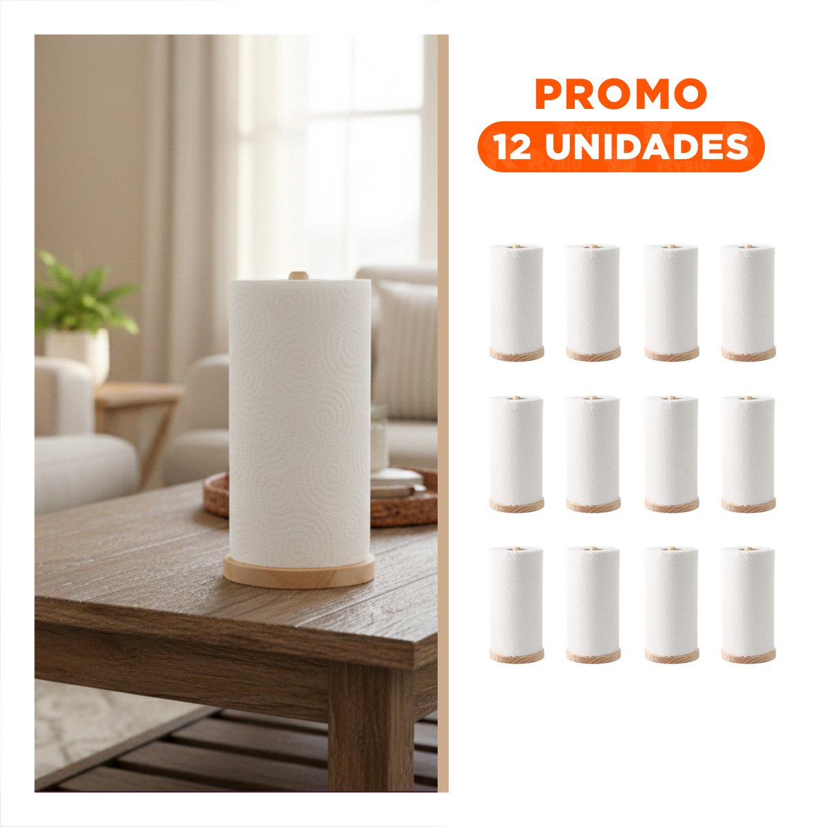 PACK12 ORGANIZADOR ELEGANTE VERTICAL CON CABECITA LARGA Y BASE CIRCULAR HOGAR - 1