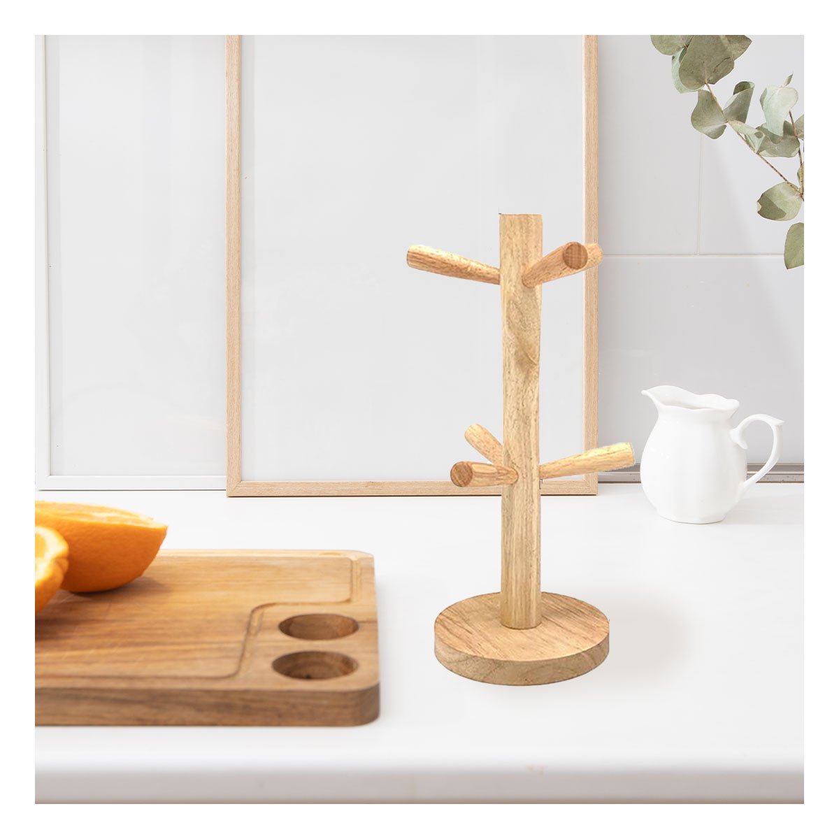 PACK2 PORTA TAZAS VERTICAL DE MADERA PARA GUARDAR 6 PIEZAS DE FORMA ORDENADA - 5