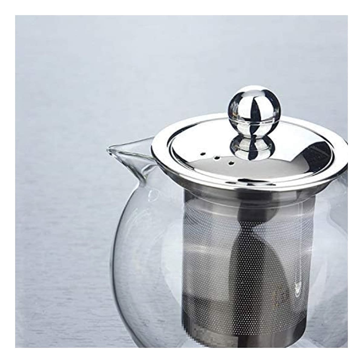 PACK2 RECIPIENTE CIRCULAR DE INFUSION 800ML TRANSPARENTE EN BOROSILICATO CON ACERO - 3