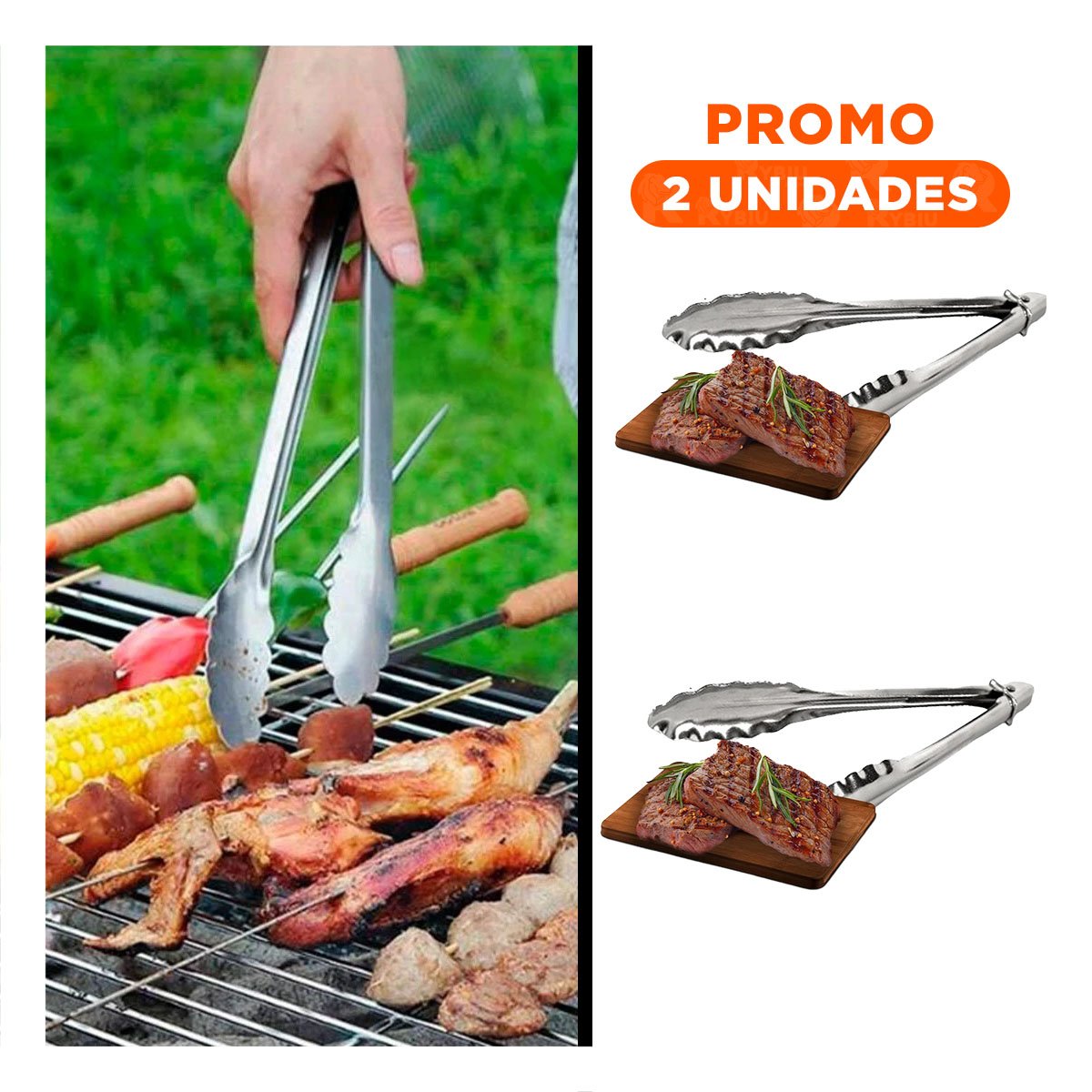 PACK2 SUJETADOR MULTIUSO DE ACERO INOXIDABLE PLATEADO CON MEDIDAS 28,5CMX4CM Y+REGALO STICKER - 1