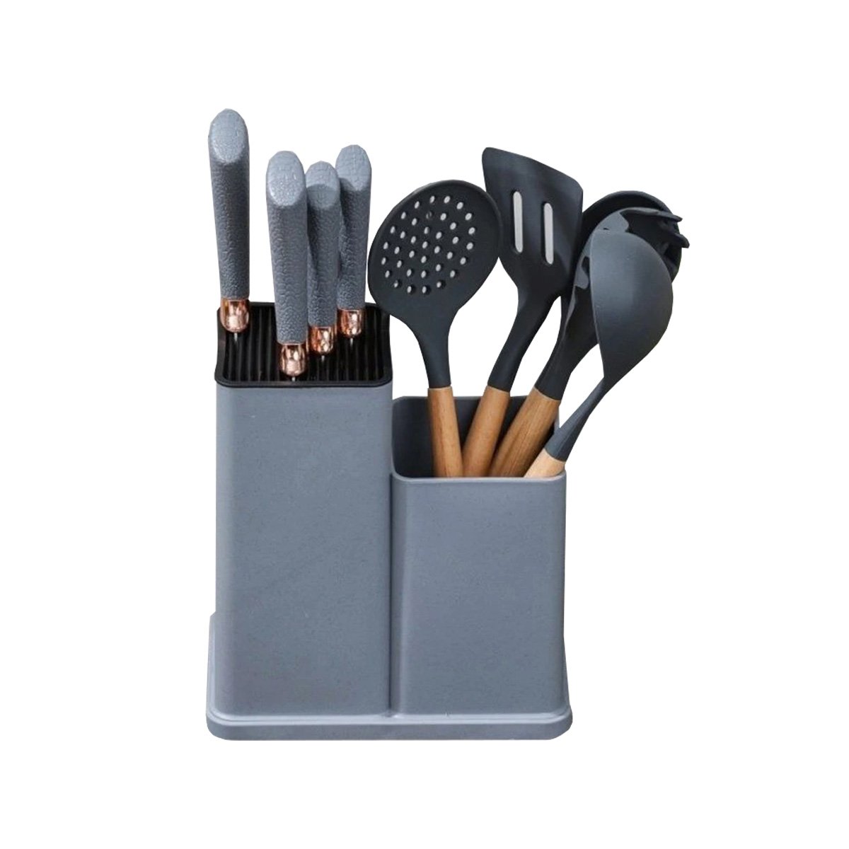 SET COCINA CON TABLA INCLUIDA 18 PIEZAS EN ACERO INOXIDABLE PLOMO Y+LIGAS REGALO - 5