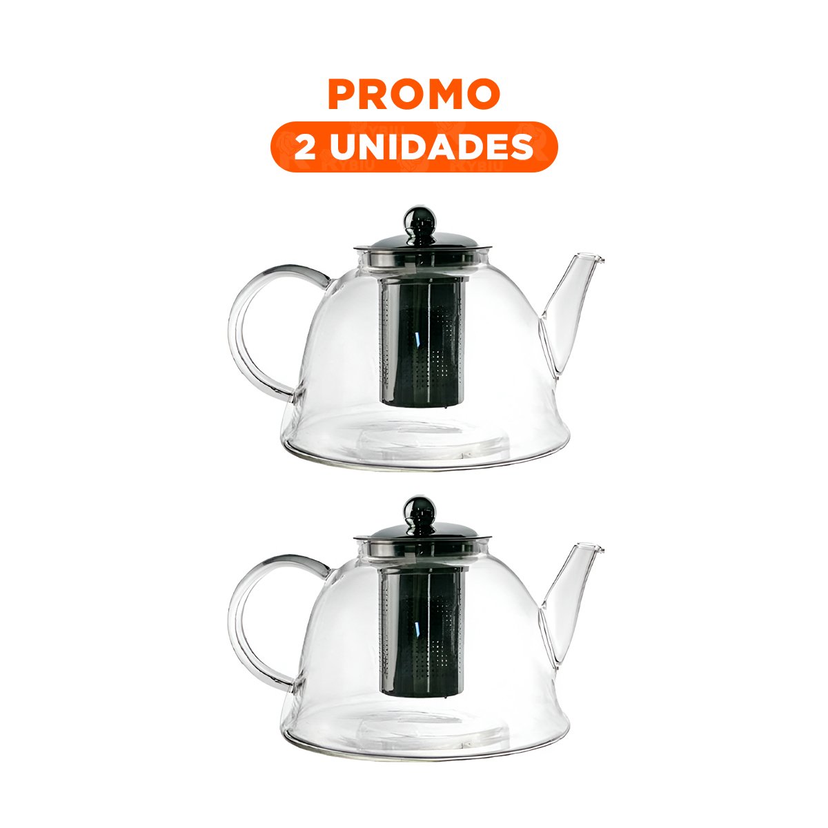 PACK2 JARRA DE COLOR TRANSPARENTE DE 1500ML EN BOROSILICATO Y ACERO YREGALO STICKER - 1