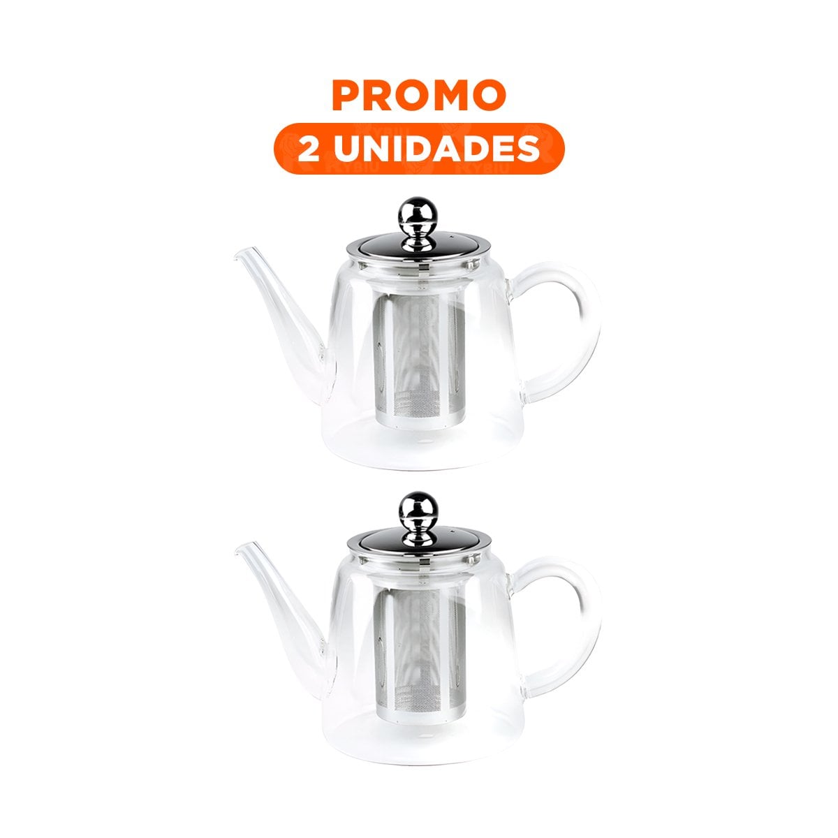 PACK2 JARRA DE FLORES TRANSPARENTE DE 800ML EN BOROSILICATO Y ACERO YREGALO STICKER - 1