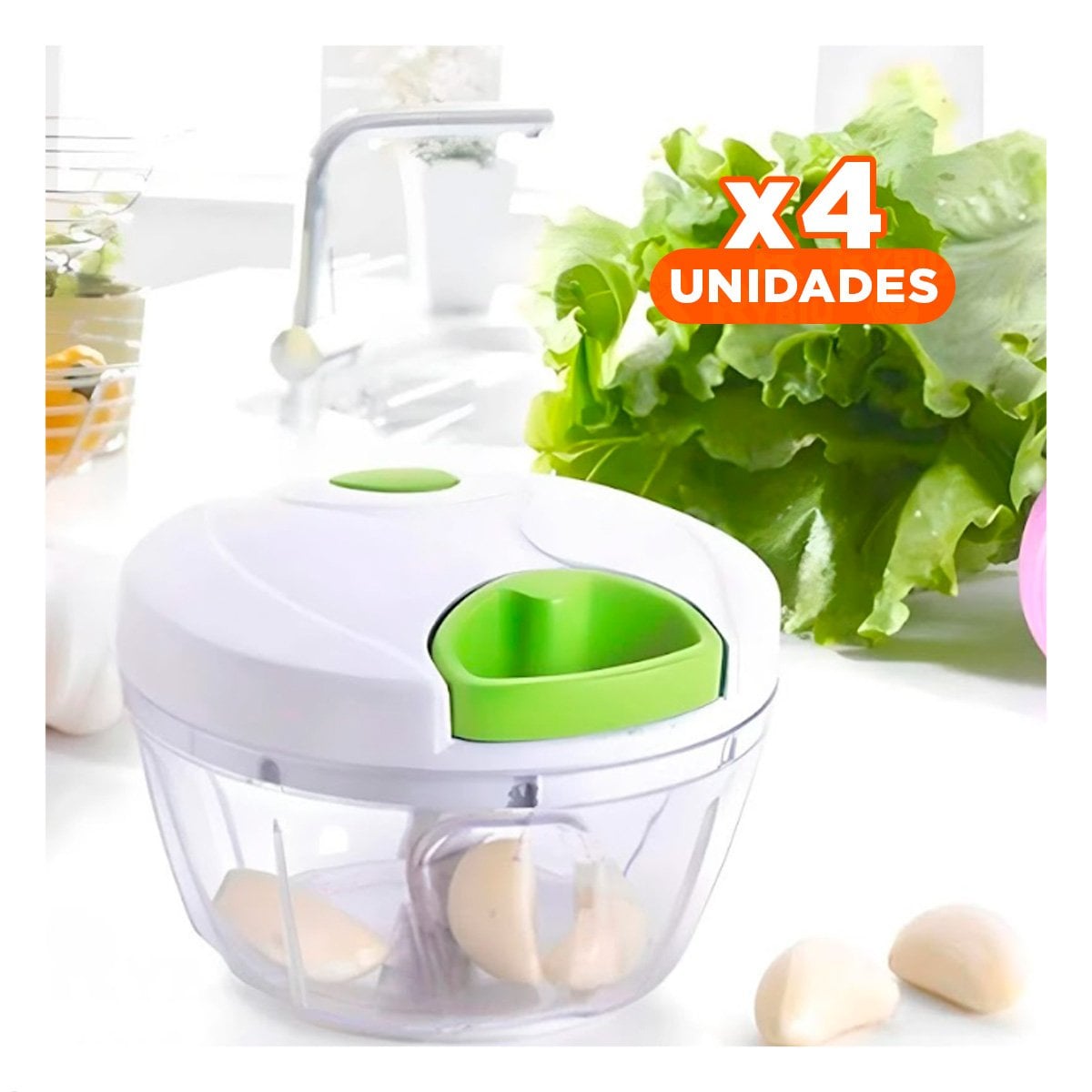 PACK4 TRITURADOR COMPACTO CON BASE DE ACRILICO FIRME Y PITA CON TAPA BLANCA Y+REGALO STICKER - 1