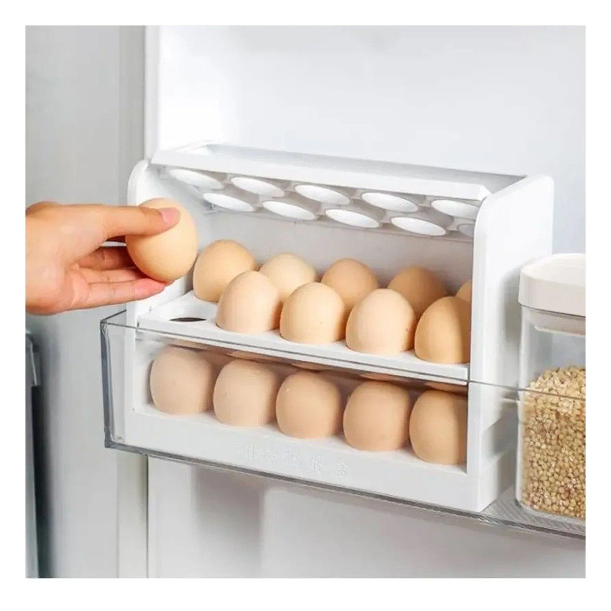 PACK12 CONTENEDOR BLANCO PARA 30 HUEVOS DISTRIBUIDOS EN TRES NIVELES PRACTICOS Y+PAPEL REGALO - 3