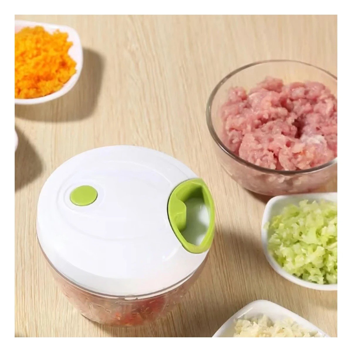 PACK6 TRITURADOR INTEGRAL DE ACRILICO DURABLE MANUAL Y TAPA BLANCA CON PITA Y+REGALO STICKER - 5