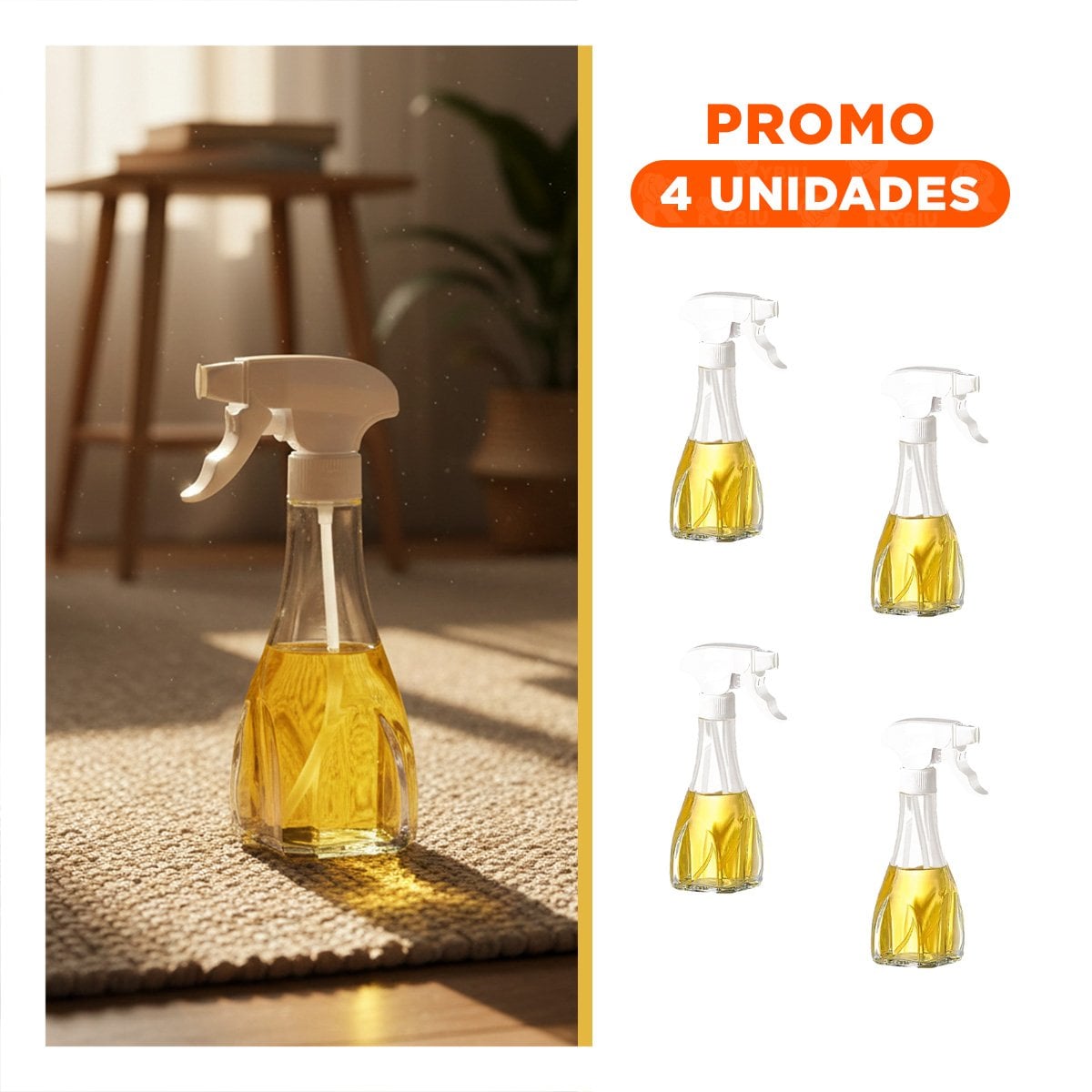 PACK4 BOTELLA PARA ACEITE SPRAY 240ML BLANCO PRACTICA Y COMODA PARA COCINA Y SAZONAR - 1