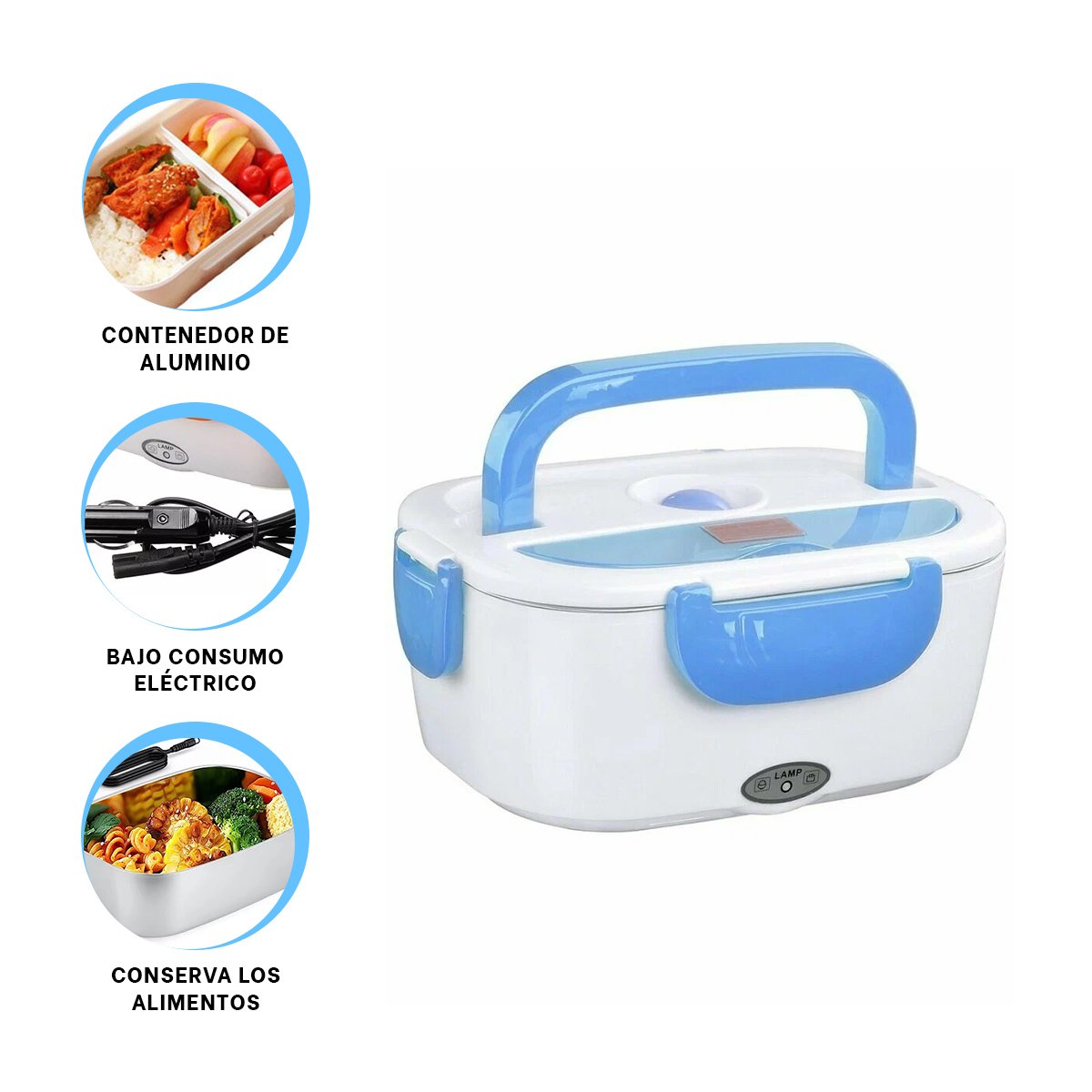 TAPER CALENTADOR ELECTRICO COMPACTO PARA GUARDAR COMIDA DE FORMA PRACTICA CELESTE YPOST IT - 5