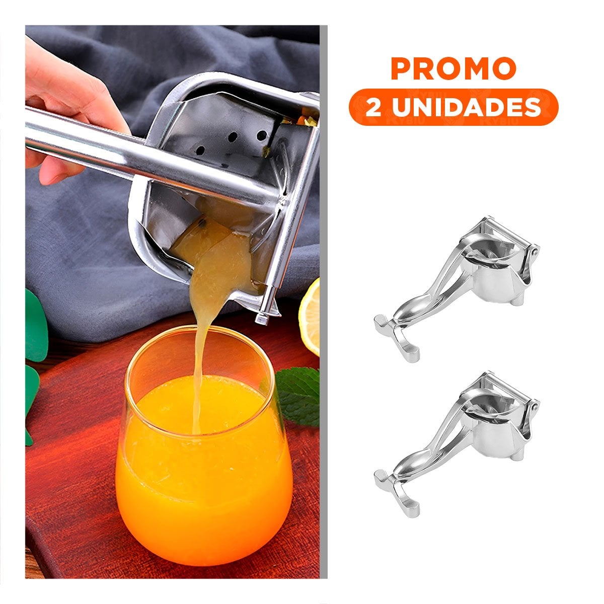 PACK2 EXTRACTOR EN ESTRUCTURA DE ACERO INOXIDABLE EN COLOR PLATEADO Y+REGALO STICKER - 1
