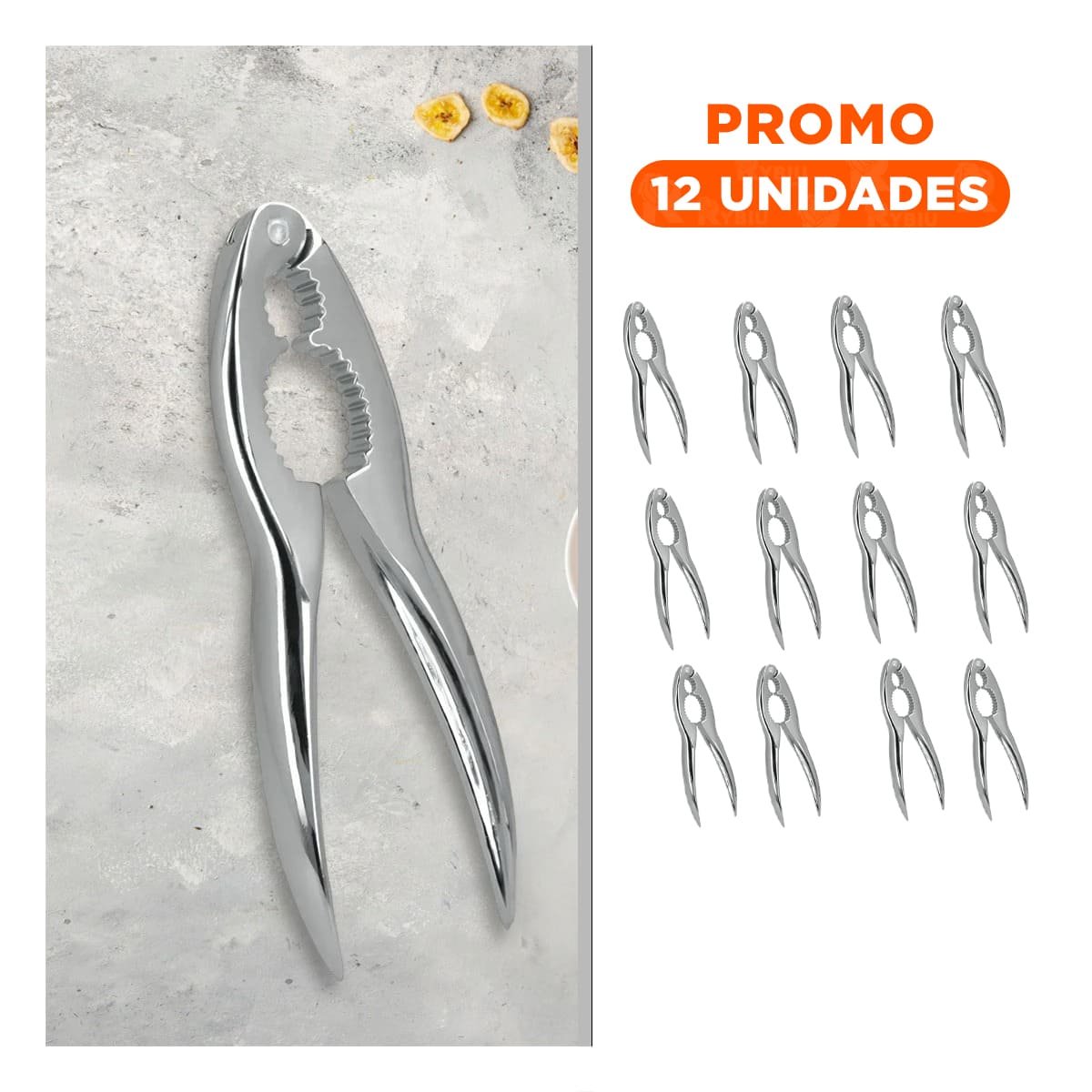 PACK12 ROMPENUECES RESISTENTE PLATEADO ESTILO PINZA INDUSTRIAL - 1