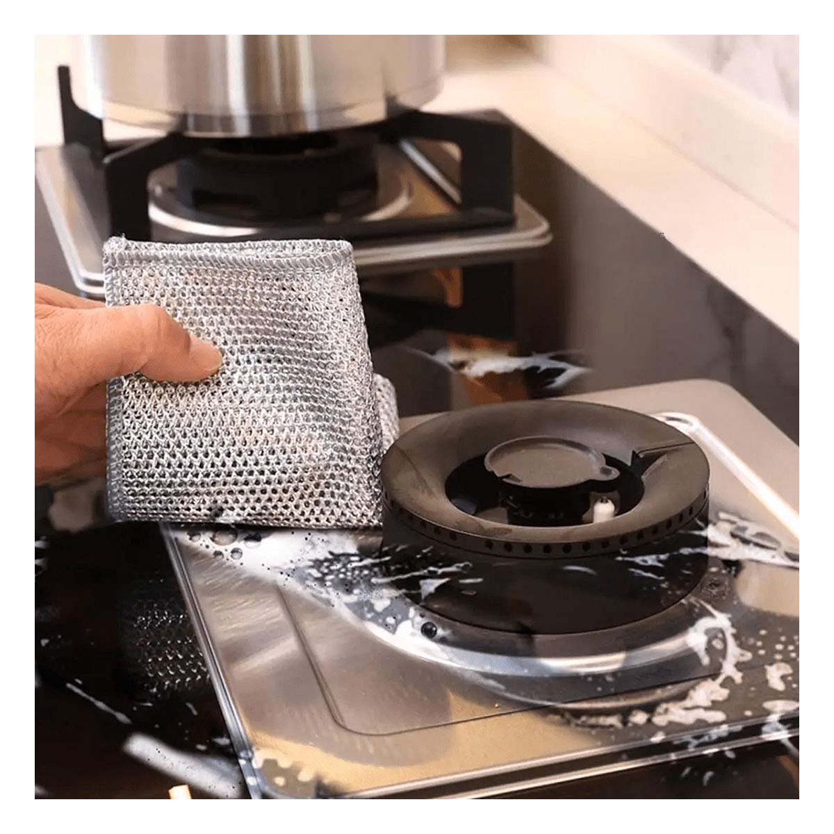 PACK6 TOALLAS DURADERAS MULTIUSO PARA COCINA Y LIMPIEZA 10 PZS 20X20CM PLOMO - 3