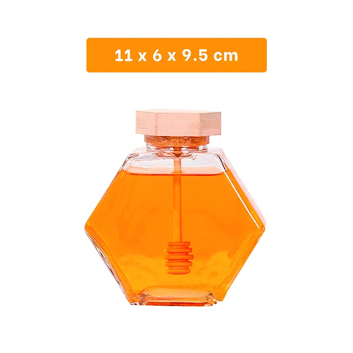 FRASCO CON TAPA DE MADERA PARA COCINA EN VIDRIO 380ML USO DIARIO Y+LIGAS REGALO - 4