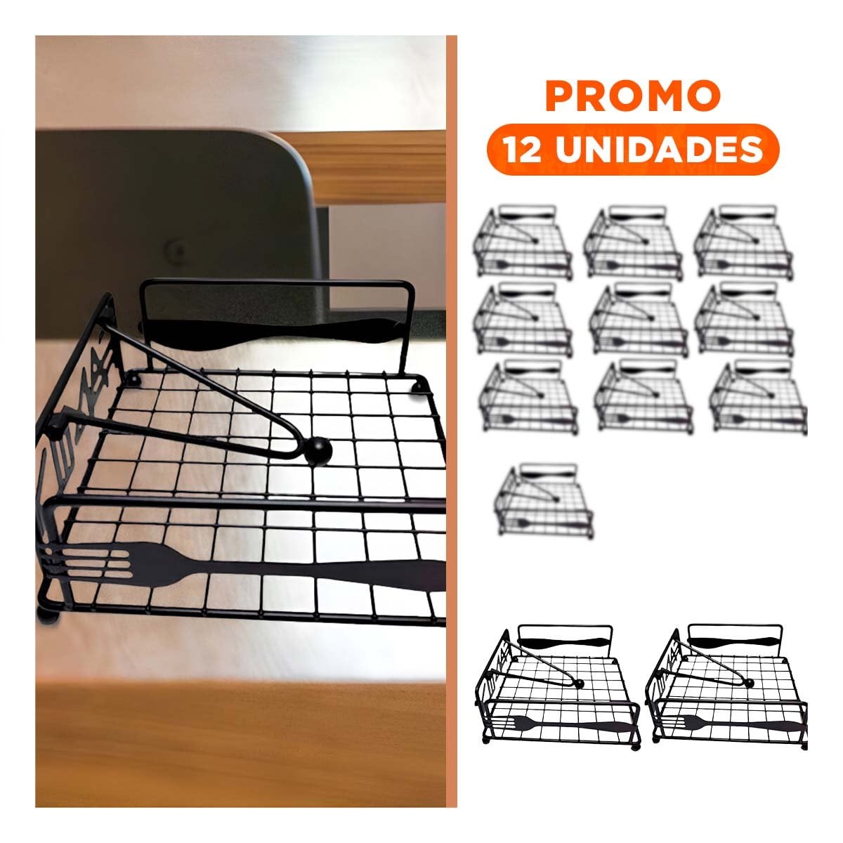 PACK12 DISPENSADOR DE USO DIARIO EN NEGRO CON ESTRUCTURA DE ACERO INOXIDABLE - 1