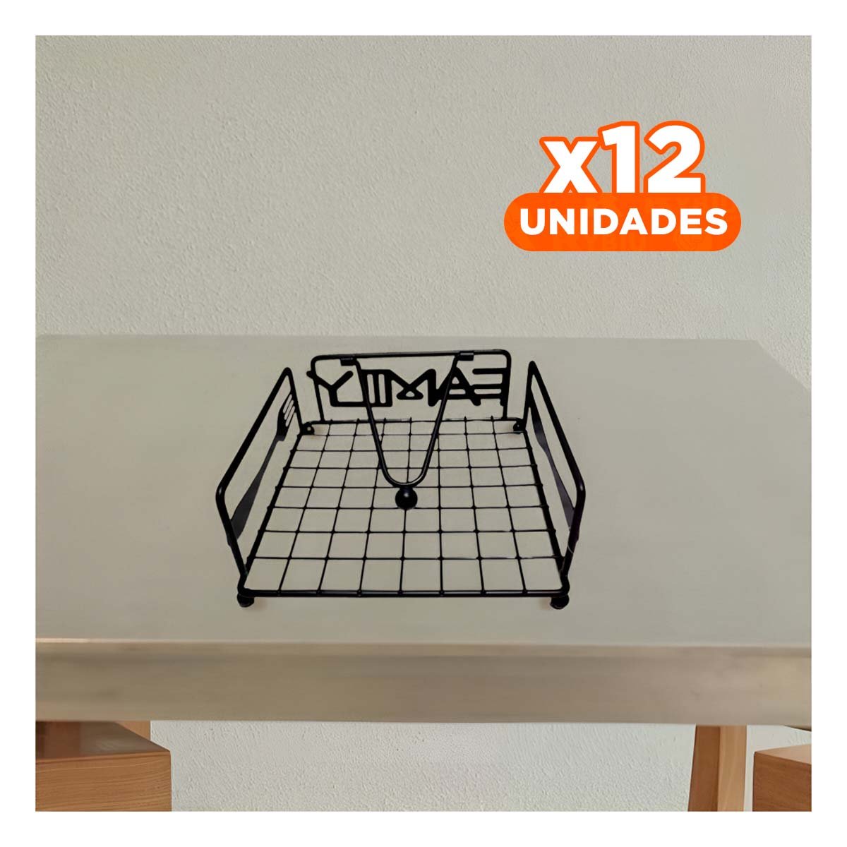 PACK12 DISPENSADOR EN COLOR NEGRO CON SOPORTE EN ACERO INOXIDABLE Y VERSATIL Y+REGALO STICKER - 1