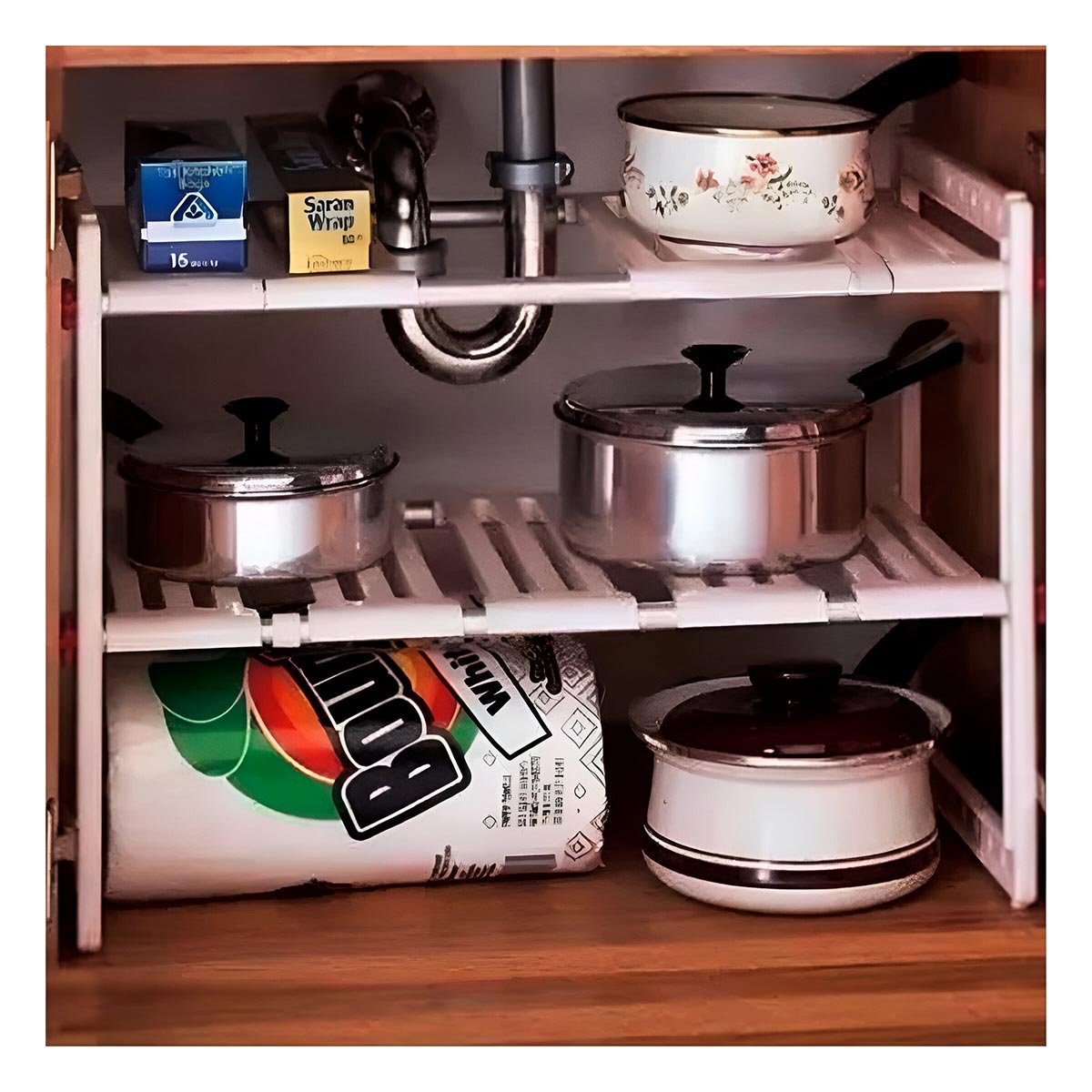 PACK4 SOPORTE DE MENAJE BLANCO PARA APROVECHAR CADA RINCON DEL HOGAR - 3