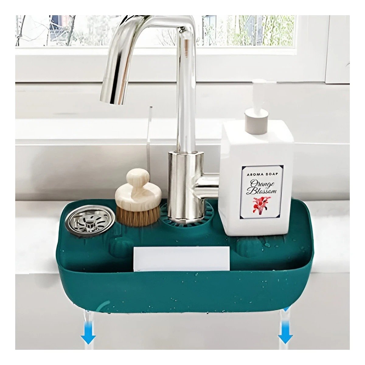 PACK2 PROTECCION DEL LAVADERO CON ACCESORIO EN SILICONA VERDE Y+REGALO STICKER - 3