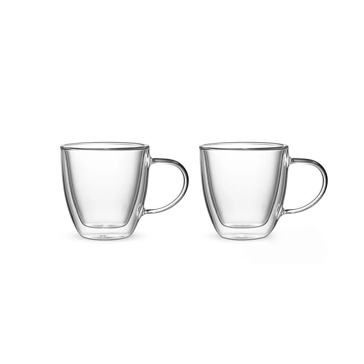 PACK2 VASO 290 MILILITROS DE VIDRIO TRANSPARENTE CON FORMA DOBLE CAPA Y+REGALO STICKER - 2