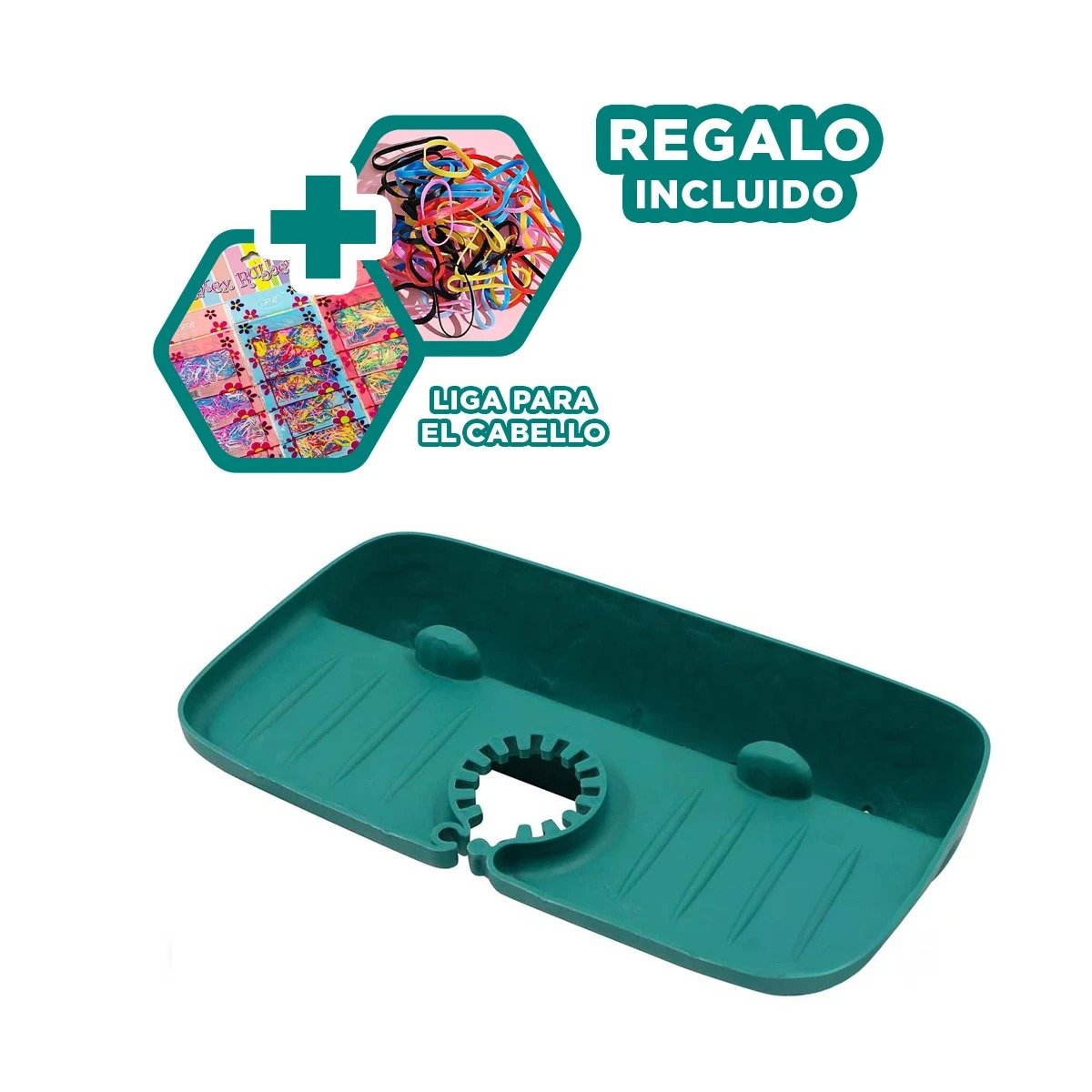 ESCURRIDOR DE COCINA EN SILICONA PARA LAVADERO COLOR VERDE Y+LIGAS REGALO - 2